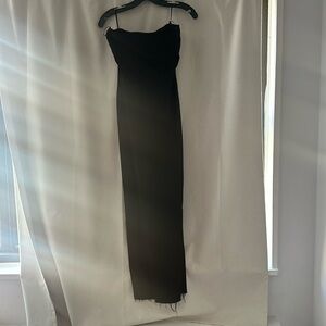 Zara black denim maxi dress